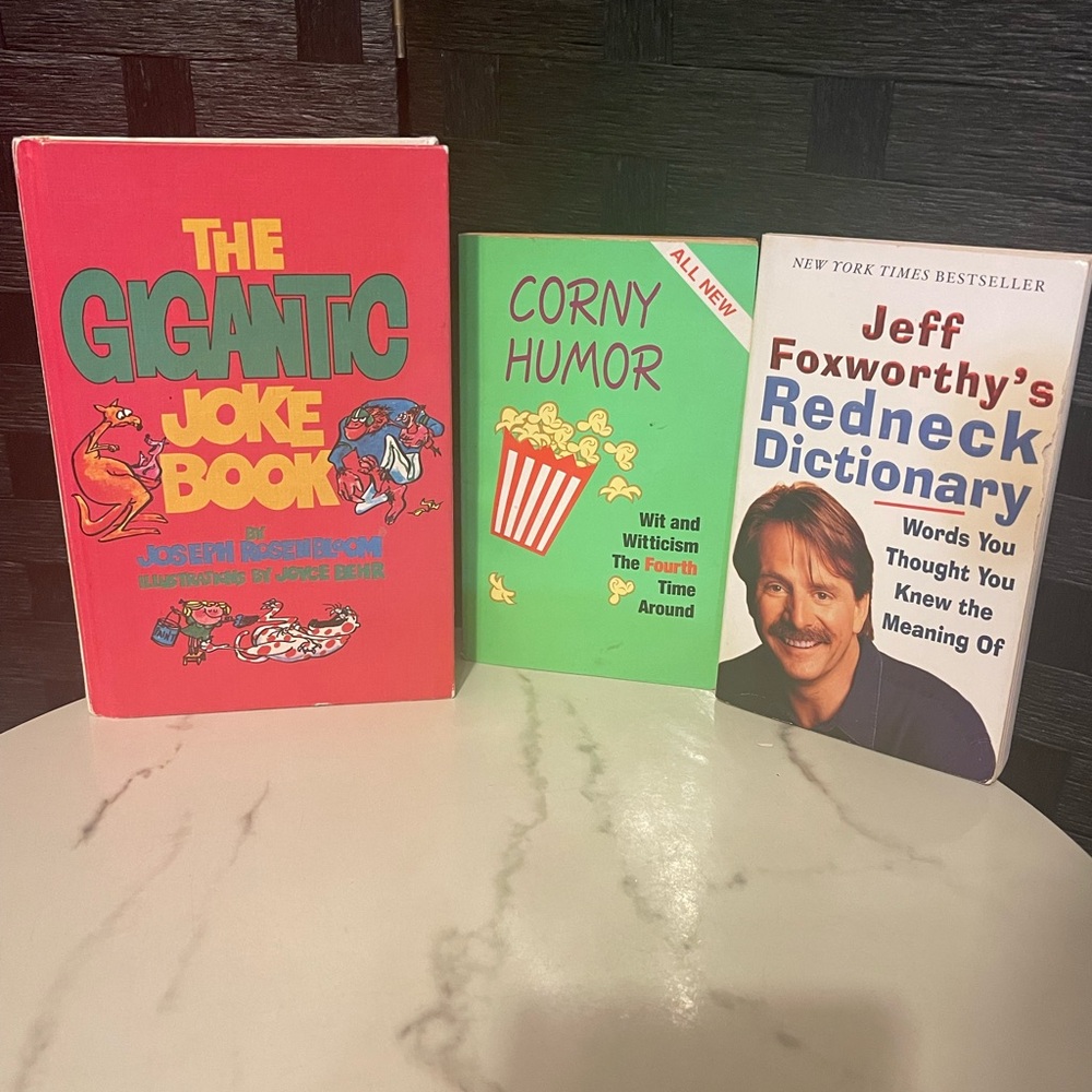 Bundle of laughter The Gigantic Joke Book, Corny Humor, Jeff Foxworthy book (3)